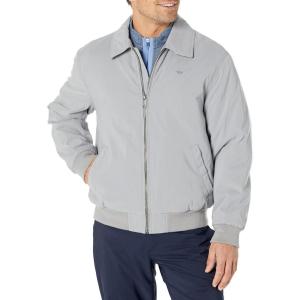 imageDockers Mens Micro Twill Golf Bomber Jacket Standard and Big ampamp TallGrey Filled