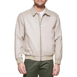 imageDockers Mens Micro Twill Golf Bomber Jacket Standard and Big ampamp TallKhaki