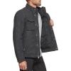 imageDOCKERS Mens Faux Leather Military JacketBlack