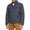 imageDOCKERS Mens Faux Leather Military JacketNavy