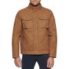 imageDOCKERS Mens Faux Leather Military JacketSaddle