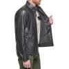 imageDOCKERS Mens The Dylan Faux Leather Racer JacketBlack