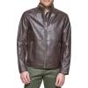 imageDOCKERS Mens The Dylan Faux Leather Racer JacketDark Brown