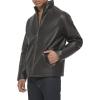 imageDOCKERS Mens The Dylan Faux Leather Racer JacketDark Brown With Bib