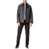 imageDOCKERS Mens Wool Blend Zip Up Jacket with Quilted BibCharcoal Herringbone