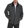 imageDOCKERS Mens Wool Blend Zip Up Jacket with Quilted BibCharcoal Without Bib