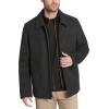 imageDOCKERS Mens Wool Blend Zip Up Jacket with Quilted BibCharcoalSoftshell Bib