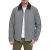 imageDOCKERS Mens Wool Blend Zip Up Jacket with Quilted BibLight Grey Without Bib