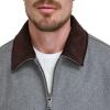 imageDOCKERS Mens Wool Blend Zip Up Jacket with Quilted BibLight Grey Without Bib