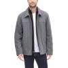 imageDOCKERS Mens Wool Blend Zip Up Jacket with Quilted BibLight GreySoftshell Bib