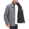 imageDOCKERS Mens Wool Blend Zip Up Jacket with Quilted BibLight GreySoftshell Bib