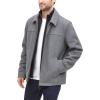 imageDOCKERS Mens Wool Blend Zip Up Jacket with Quilted BibLight GreySoftshell Bib