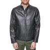 imageDOCKERS Mens The Dylan Faux Leather Racer JacketBlack