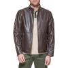 imageDOCKERS Mens The Dylan Faux Leather Racer JacketDark Brown