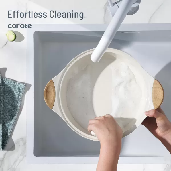imageCAROTE 21Pcs Pots and Pans Set Nonstick Cookware Sets White Granite Induction Cookware Non Stick Cooking Set wFrying Pans ampamp SaucepansPFOS PFOA FreeBlue