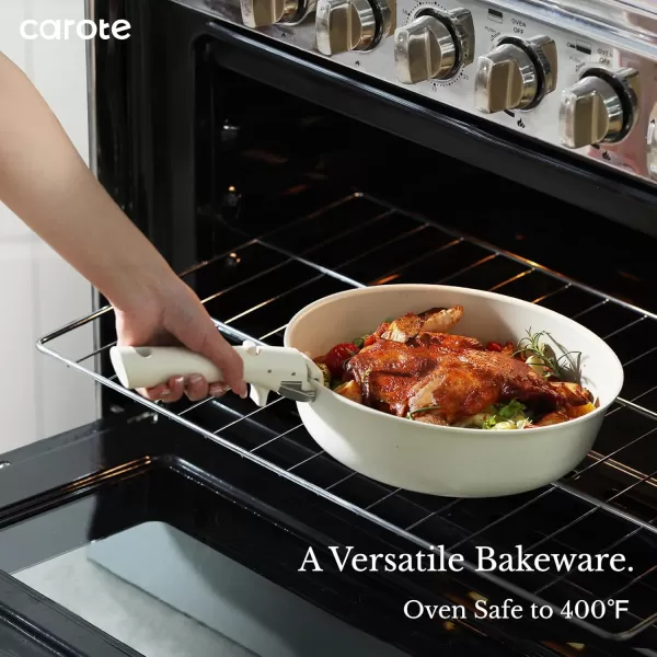 imageCAROTE 25pcs Detachable Handle Pots and Pans Set Nonstick Cookware Set Removable Handle Pots and Pans Non Stick RV Oven Safe Cookware Induction Kitchen Set Cream WhiteJade Cream