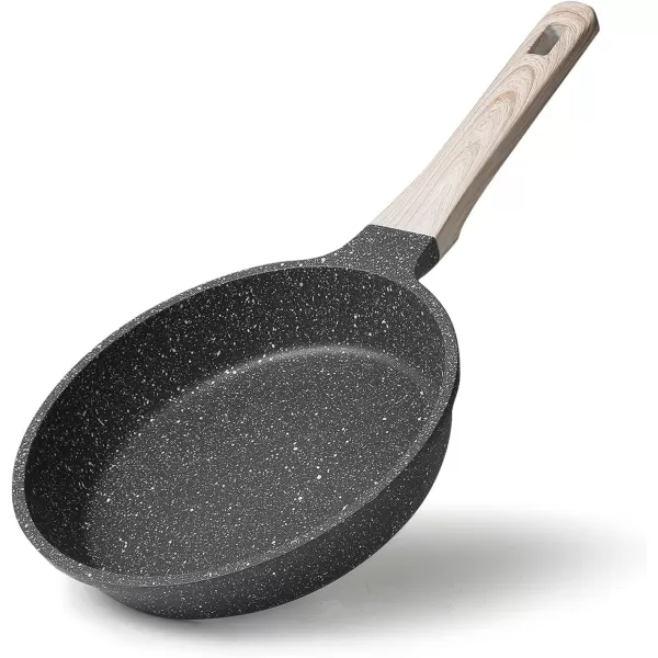 imageCAROTE Nonstick Frying Pan SkilletNon Stick Granite Fry Pan Egg Pan Omelet Pans Stone Cookware Chefs Pan PFOA FreeInduction CompatibleClassic Granite 8InchClassic Granite