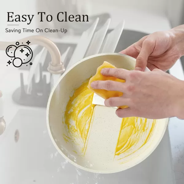 imageCAROTE Pots and Pans Set Non Stick Cookware Sets 11pcs Kitchen Set OvenFridge Safe Space Saving Pots Set Nonstick Set with Versatile RemovableDetachable Handle Induction RV Set Cream WhiteCream White