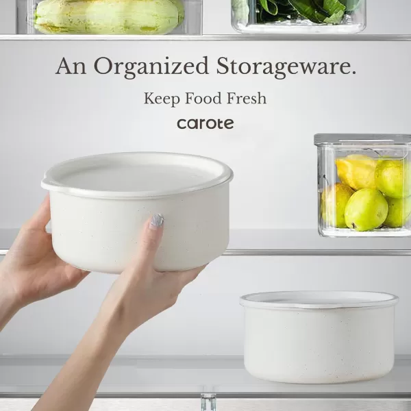 imageCAROTE Pots and Pans Set Non Stick Cookware Sets 11pcs Kitchen Set OvenFridge Safe Space Saving Pots Set Nonstick Set with Versatile RemovableDetachable Handle Induction RV Set Cream WhiteJade Cream