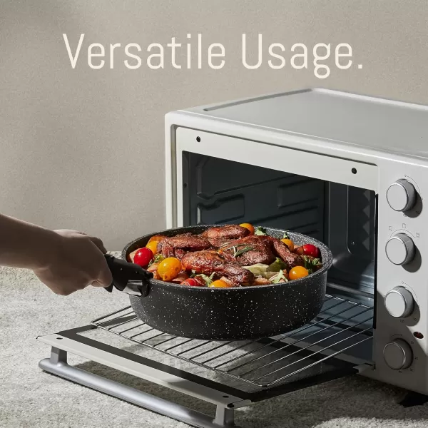 imageCAROTE Pots and Pans Set Non Stick Cookware Sets 11pcs Kitchen Set OvenFridge Safe Space Saving Pots Set Nonstick Set with Versatile RemovableDetachable Handle Induction RV Set Cream WhiteEbony black
