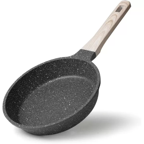 imageCAROTE Nonstick Frying Pan SkilletNon Stick Granite Fry Pan Egg Pan Omelet Pans Stone Cookware Chefs Pan PFOA FreeInduction CompatibleClassic Granite 8InchClassic Granite