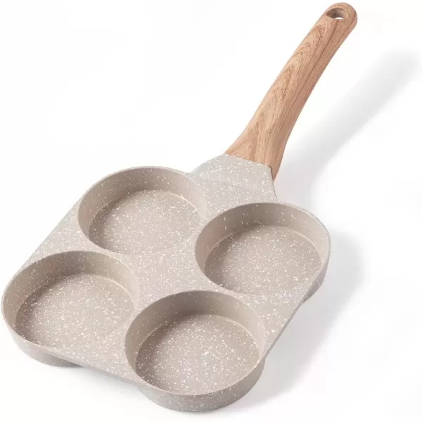 imageCAROTE Egg Pan Omelette Pan 4Cup Nonstick Granite Omelette Skillet  Pancake Pan and Healthy Egg Cooker Suitable for Gas Stove ampamp Induction Cookware4Cup Frying Pan