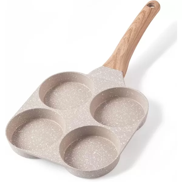 imageCAROTE Egg Pan Omelette Pan 4Cup Nonstick Granite Omelette Skillet  Pancake Pan and Healthy Egg Cooker Suitable for Gas Stove ampamp Induction Cookware4Cup Frying Pan