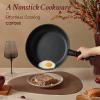 imageCAROTE Pots and Pans Set Non Stick Cookware Sets OvenFridge Safe Space Saving Pots Set 11pcs Kitchen Set Nonstick Set with Versatile RemovableDetachable Handle Induction RV Set Red and Black11pcs Cookware Set