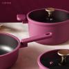 imageCAROTE 16 Piece Nonstick Kitchen Cookware Sets Pots and Pans Set Non StickInduction Cooking Set WFrying Pans Saucepans16 Piece Rose Pink