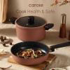 imageCAROTE Non Stick Pots and Pans Set Cookware Sets Nonstick16 Piece Kitchen Cooking Set with StayCool Handleswith Silicone Tools and Pot Protectors14 Piece