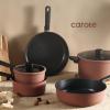 imageCAROTE Non Stick Pots and Pans Set Cookware Sets Nonstick16 Piece Kitchen Cooking Set with StayCool Handleswith Silicone Tools and Pot Protectors16 Piece