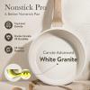 imageCAROTE Non Stick Frying PansNonstick Granite Fry Pan Egg Pan Omelet Pans Stone Cookware Chefs Pan PFOA FreeWhite Granite 10InchCream White