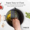 imageCAROTE 15Qt ampamp 30Qt Sauce Pan Set with Lid Nonstick Saucepan 4 Pcs Non Stick Sauce Pots Cooking Pot with Pour Spout Easy to Clean Small Kitchen Pots Induction Pot PFOA FREE Class Granite