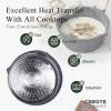 imageCAROTE 15Qt ampamp 30Qt Sauce Pan Set with Lid Nonstick Saucepan 4 Pcs Non Stick Sauce Pots Cooking Pot with Pour Spout Easy to Clean Small Kitchen Pots Induction Pot PFOA FREE Class Granite