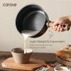 imageCAROTE 20Qt ampamp 25Qt Nonstick Sauce Pan Set with LidSteamer BasketUtensil Sets 7 Pcs Non Stick Sauce Pots Titanium Induction Cooking Pot with StayCool Handle BlackBlack
