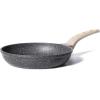 imageCAROTE Non Stick Frying Pans SetsNonstick Granite Fry Pan Egg Pan Omelet Pans Stone Cookware Chefs Pan PFOA FreeWhite Granite 95quot11quot125Black