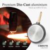 imageCAROTE Non Stick Frying Pans SetsNonstick Granite Fry Pan Egg Pan Omelet Pans Stone Cookware Chefs Pan PFOA FreeWhite Granite 95quot11quot125Black