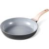 imageCAROTE Non Stick Frying Pans Set Nonstick Ceramic Skillet Cookware Chefs Pan PFAS ampamp PFOAFree Nontoxic Pots and Pans Compatible with All StovetopsBlack95quot11quot125quotBlack