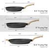 imageCAROTE Non Stick Frying PansNonstick Granite Fry Pan Egg Pan Omelet Pans Stone Cookware Chefs Pan PFOA FreeBlack Granite 95quot11quot125Black