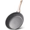 imageCAROTE Non Stick Frying PansNonstick Granite Fry Pan Egg Pan Omelet Pans Stone Cookware Chefs Pan PFOA FreeBlack Granite 95quot11quot125Black