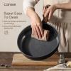 imageCAROTE Non Stick Frying Pans Sets 89511 Inch Nonstick Skillet Titanium Induction Pan with Glass Lid Nonstick Skillet Compatible with All StovetopsBlack