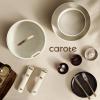 imageCAROTE 19pcs Pots and Pans Set Nonstick Cookware Set Detachable Handle Induction Kitchen Cookware Sets Non Stick with Removable Handle RV Cookware Set Gold and PurpleWhite 19pcs