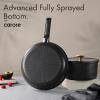 imageCAROTE 19pcs Pots and Pans Set Nonstick Cookware Set Detachable Handle Induction Kitchen Cookware Sets Non Stick with Removable Handle RV Cookware Set Gold and PurpleDark Gray 19pcs
