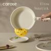 imageCAROTE 19pcs Pots and Pans Set Nonstick Cookware Set Detachable Handle Induction Kitchen Cookware Sets Non Stick with Removable Handle RV Cookware Set Gold and PurpleCream White 19pcs