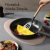 imageCAROTE 19pcs Pots and Pans Set Nonstick Cookware Set Detachable Handle Induction Kitchen Cookware Sets Non Stick with Removable Handle RV Cookware Set Gold and PurpleDark Gray 19pcs