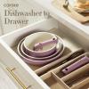 imageCAROTE 19pcs Pots and Pans Set Nonstick Cookware Set Detachable Handle Induction Kitchen Cookware Sets Non Stick with Removable Handle RV Cookware Set Gold and PurpleLight Purple 19pcs