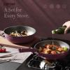 imageCAROTE 19pcs Pots and Pans Set Nonstick Cookware Set Detachable Handle Induction Kitchen Cookware Sets Non Stick with Removable Handle RV Cookware Set Gold and PurpleUltra Violet 19pcs