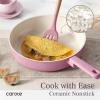 imageCAROTE Ceramic Pots and Pans Nonstick Cookware Set Kitchen Cooking Sets 14pcs Induction Pot and Pan Non StickPink