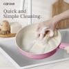imageCAROTE Ceramic Pots and Pans Nonstick Cookware Set Kitchen Cooking Sets 14pcs Induction Pot and Pan Non StickPink