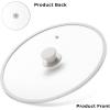 imageCAROTE 10quot Silicone Lid for Pots Pans and Skillets Pot Lid With Heat Resistant Silicone Rim and Tempered Glass White10